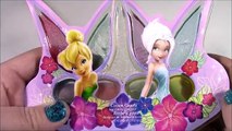 Disney Fairies TINKERBELL Cosmetic Set! Beauty Bag with Lip Gloss Lip Balm Nail Polish! SHOPKINS
