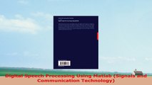 READ ONLINE  Digital Speech Processing Using Matlab Signals and Communication Technology