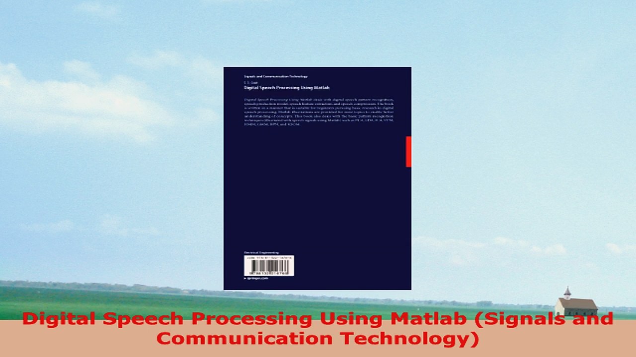 READ ONLINE  Digital Speech Processing Using Matlab Signals and Communication Technology