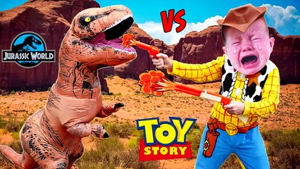 TOY STORY Crying Babies SHERIFF WOODY VS T-REX Jurassic World Dinosaur CRYING BABY-jePlrdFp1bs