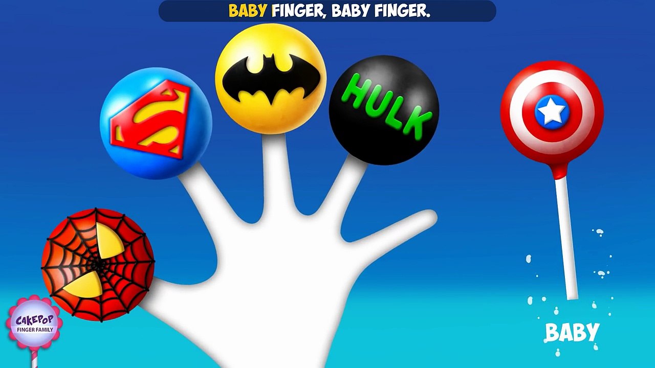 Super Heros Cake Pop Finger Family Song | Surprise Eggs for Children