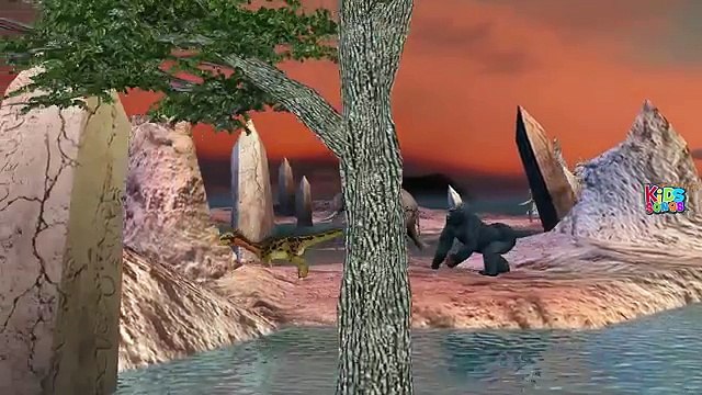 King Kong Vs Dinosaur Fight For Children Finger Family | King Kong | Dinosaurs | Cartoons