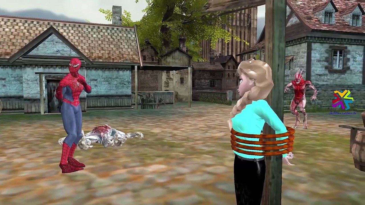 Congelados Elsa Secuestrado Por Veneno | Spiderman Lucha Con Los Monstruos Y Veneno | Spiderman Guardar