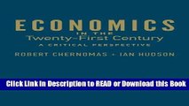 Best PDF Economics in the Twenty-First Century: A Critical Perspective (UTP Insights) Online PDF