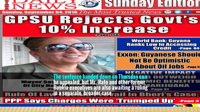 The sentence handed down on Thursday can be appealed, but Mr. Rato and other former Bankia executives are also awaiting a ruling in a separate, broader case