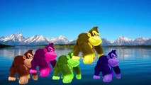 Dinosaurs & Gorilla Riding Horse 3D Animation Cartoons | Dinosaurs & Gorilla Finger Family