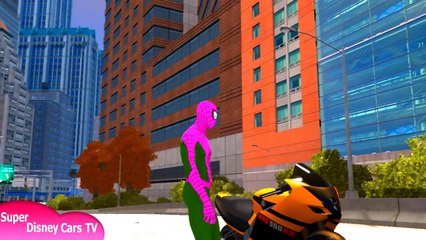 EPIC BIKE PARTY WITH SPIDERMAN IRONMAN MICKEY MOUSE FUN RACE MEGA JUMP Songs Nursery Rhyme