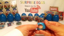 10 Kinder Joy Eggs Surprise and Super Heroes Marvel Toys Spiderman Superman Hulk Ironman B