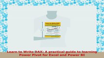 READ ONLINE  Learn to Write DAX A practical guide to learning Power Pivot for Excel and Power BI
