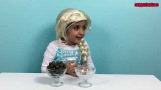 Elsa Vs Maleficent Real Life Disney Princess Movie   CHOCOLATE BALLS CHALLENGE Kids Video! Candy!-t8CVfp8X6FA
