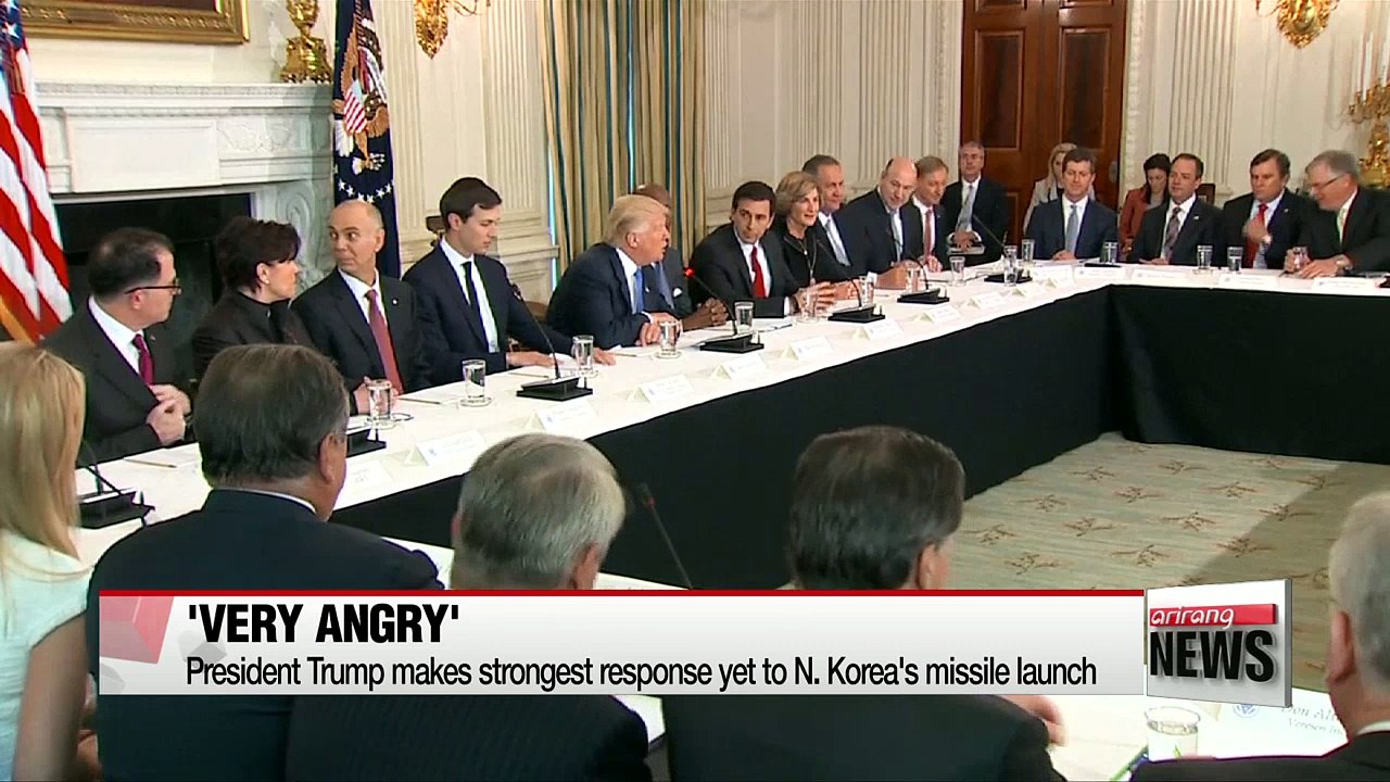President Trump 'very angry' at North Korean missile launch