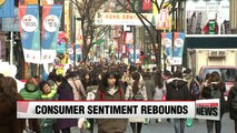 Korea's consumer sentiment rebounds in Feb., but still below benchmark