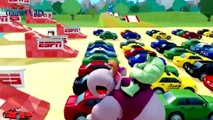 HULK CARS SMASH PARTY ! MONSTER TRUCK Lightning McQueen CARS 2 Finger Family Song Nursery