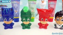 Learn Colors with PJ Masks Water Toys Bath Paint Squirters and Paw Patrol Mer Pups Clip