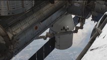 SpaceX Dragon Cargo Spacecraft Attached to the International Space Station