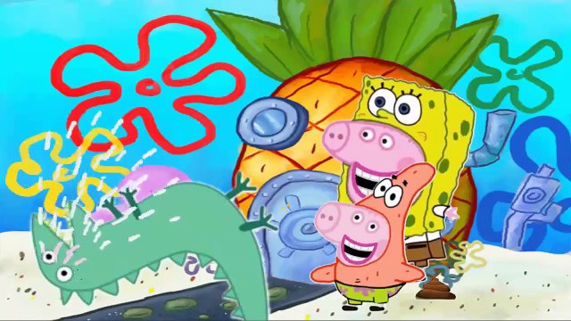 Five little Crying #Peppa Pig #Pirates #PAW PATROL #Sponge Bob Jumping on the Bed Nursery