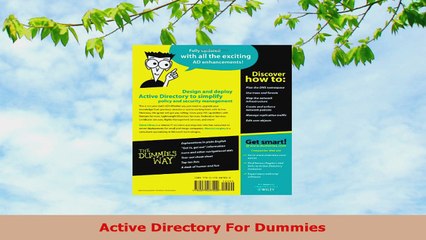 READ ONLINE  Active Directory For Dummies