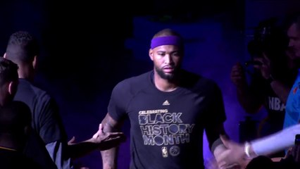 La présentation de DeMarcus Cousins pour son premier match à New Orleans