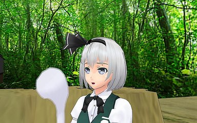 【TouhouMMD】 Fighting and rabbits