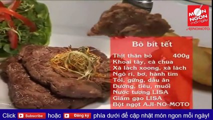 Món ngon mỗi ngày- Cách làm món thịt bò bít tết ngon