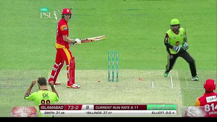PSL 2017 Match 4 Lahore Qalandars v Islamabad United Grant Elliott Bowling