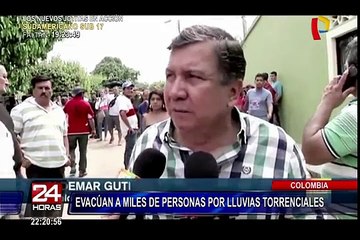 Colombia: evacúan a miles de personas por torrenciales lluvias