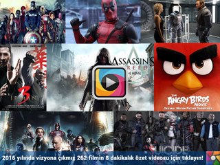 2016 yılında vizyona giren 262 filmin fragmanları tek videoda!