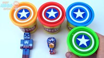 Aprender los Colores con Marvel y la Liga de la Justicia de los Superhéroes de Play Doh Sorpresa Tazas de Misterio T