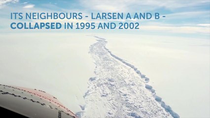 Nuevas imágenes de la enorme grieta en la Antártida