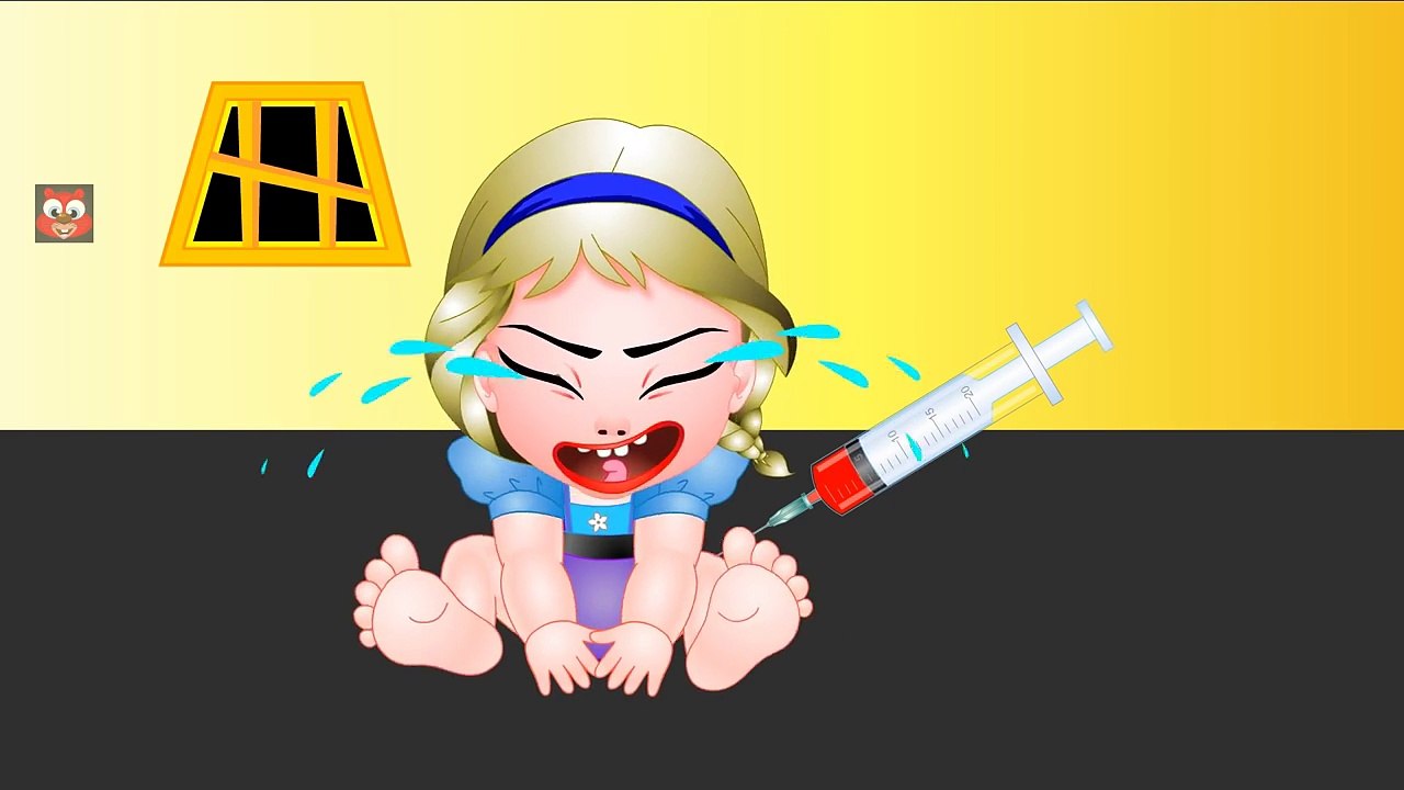 Funny Little Baby Boy Injections in The Bottom|Learning Colors for Children with Baby Doll
