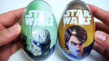 2 Giant STAR WARS Surprise Eggs! Chewbacca   Storm Trooper Play-Doh and Toys HobbyKidsVids