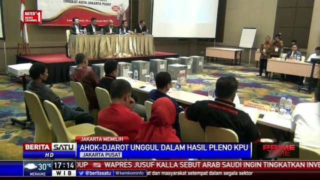 Ahok-Djarot Unggul Dalam Hasil Pleno KPU Jakpus