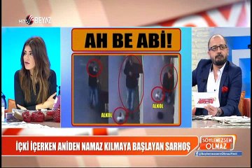 İçki içerken aniden namaz kılmaya başlayan sarhoş