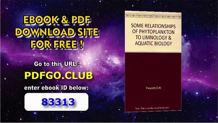 SOME RELATIONSHIPS OF PHYTOPLANKTON TO LIMNOLOGY  AQUATIC BIOLOGY