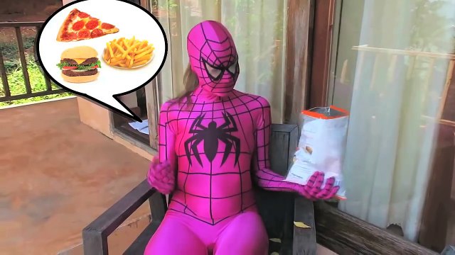 Pregnant Spiderman vs Pink Spidergirl Doctor - Frozen Elsa Funny Superheroes in Real Life