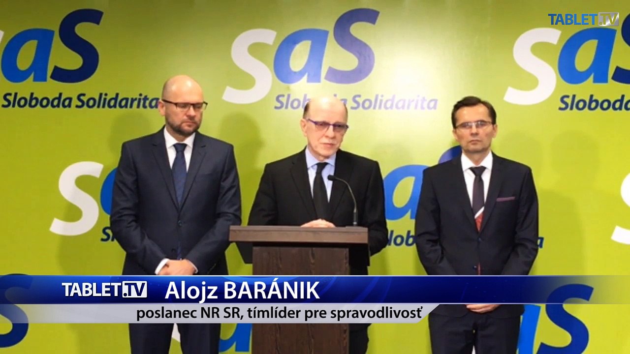 ZÁZNAM: Kováčik by mal podľa SaS odstúpiť z funkcie, podporu strana hľadá aj u Čižnára