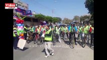 بالفيديو  انطلاق رالى الدراجات الهوائية بمحافظة سوهاج لدعم مبادرة 