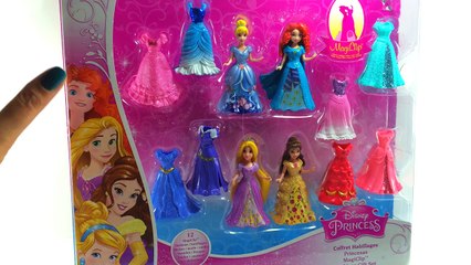 Download Video: NEW MAGICLIP Disney Princesses Collection with dresses & dolls Cinderela, Tiana, Ariel