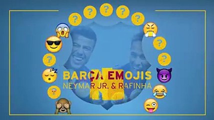 Which emojis did Rafinha Alcantara and Neymar Jr. use to define their teammates?