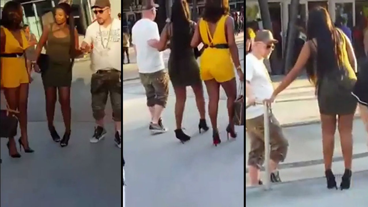 Cette femme à beaucoup de mal à marcher en talons