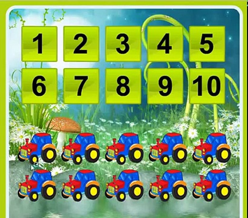 Desarrollan las pelculas de dibujos animados de Matemáticas para los niños Aprender a contar las decenas del 10 al 100 y big