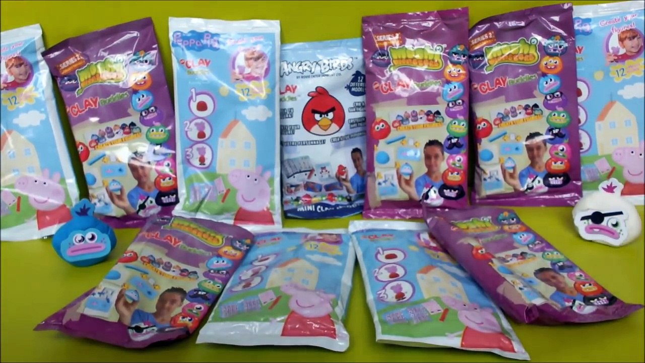 12 Clay Buddies Surprise Blind Bags Disney Princess Cinderella PeppaPig AngryBirds Play-Do