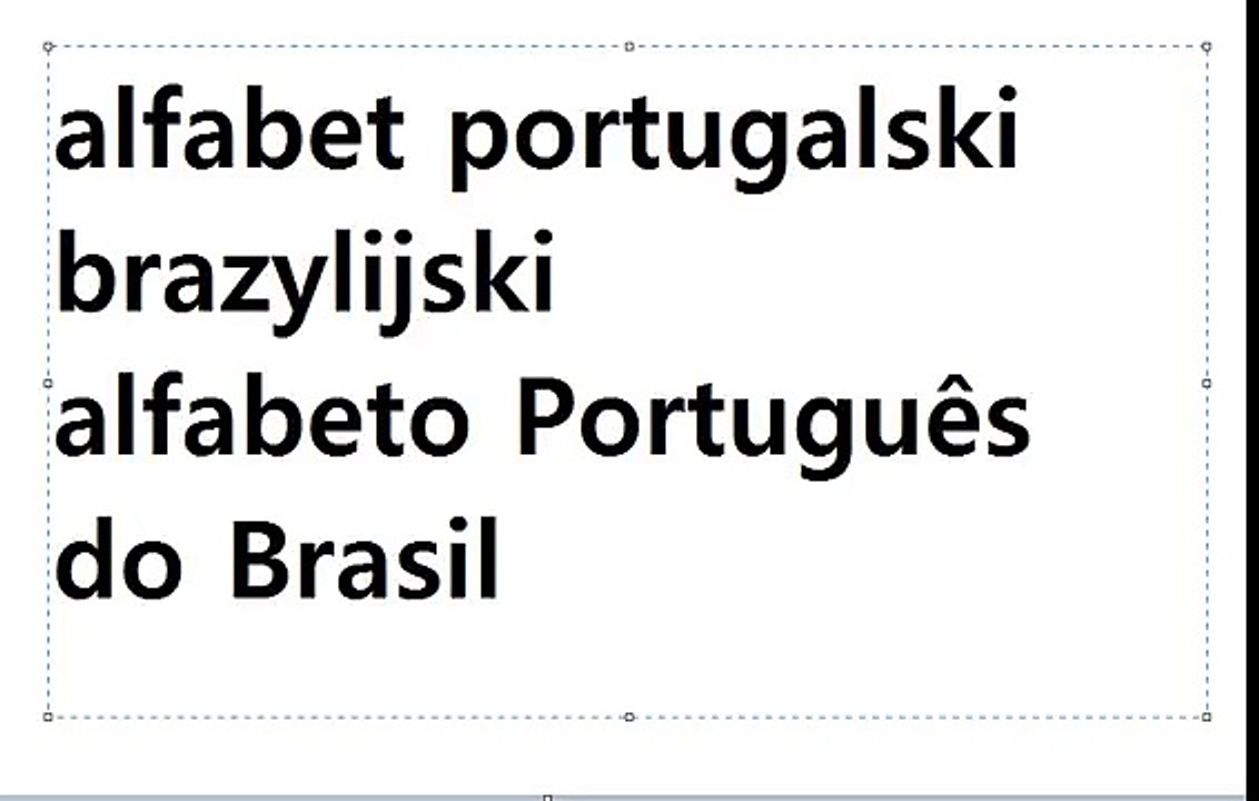 Alfabet portugalski brazylijski Alfabeto Portugues do Brasil