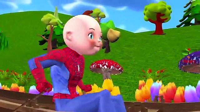 SpiderBaby Hulk Superheroes Spiderman Dinosaurs Gorilla Animals Finger Family Rhymes