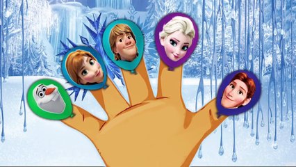 FROZEN Balloons Finger Family Song Nursery Rhymes Daddy Finger Song Cookie Tv Video