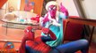 Frozen Elsa vs Spiderman Pinocchio Nose Frozen Elsa Spiderman into Frog - Fun Superheroes by SHMIRL