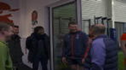 Antonio Conte visits England rugby team