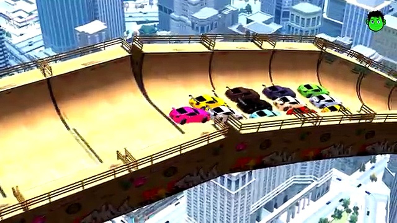 COLORS SPADERMAN AND COLORS SUPER CARS LOMBARGHINI NURSERY RHYMES KIDS SONGS MEGA PARTY DA