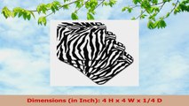 3dRose cst257314 Black and White Zebra PrintCeramic Tile Coasters Set of 8 b2b901e9