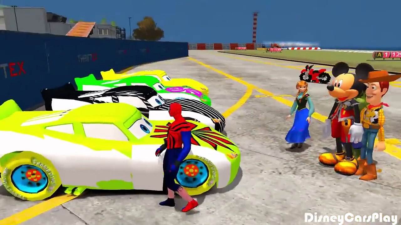 Frozen Elsa mickey mouse HULK Cars Spiderman Cars 2 Nursery Rhymes (Songs For Children w/A